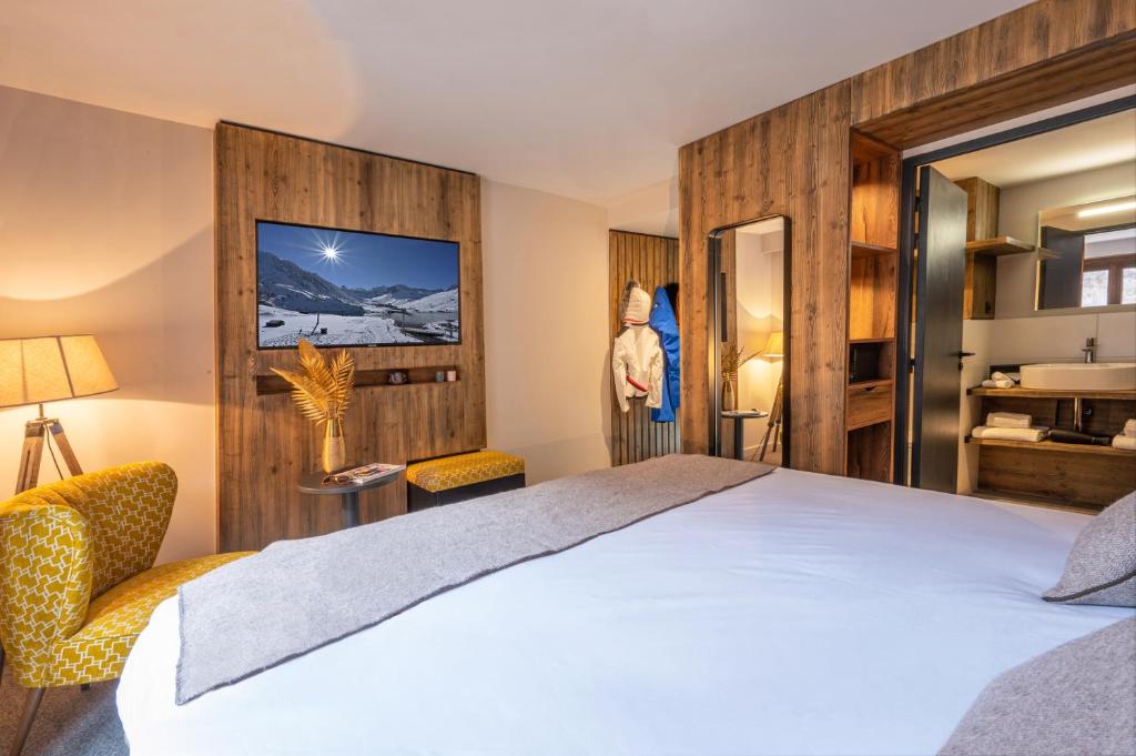 14-HOTEL CHALET SPA TETRAS LODGE TIGNES CHAMBRE _ AGENCE JULIE POCINO-ARCHITECTE D'INTERIEUR-RENOVATION HAUT DE GAMME-GRENOBLE-ISERE-SAVOIE-RHONE-ALPES-SUD